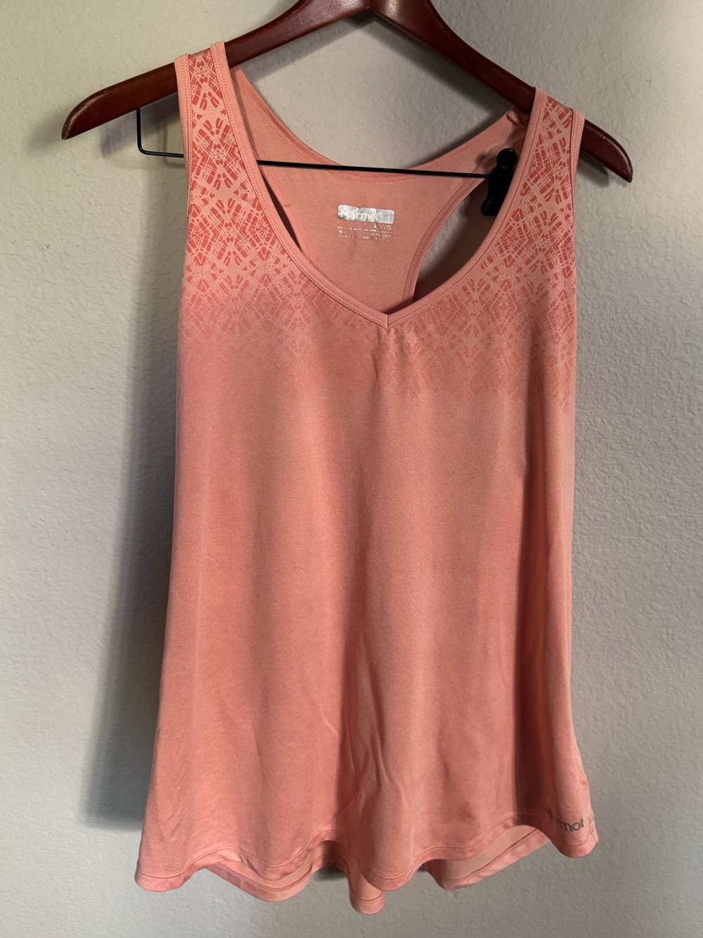 Marmot Coral Peach Racerback Sleeveless Tank XL